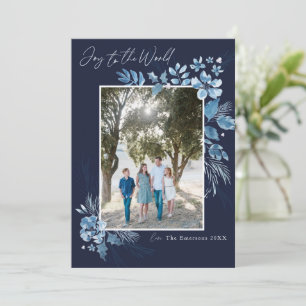 Joy to the World Watercolor flower Christmas