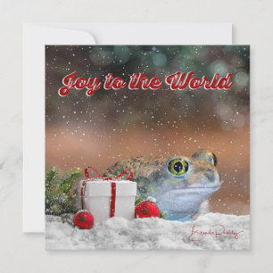 Joy to the World with Jeremiah - 5.25in SQ. FLAT Holiday Card