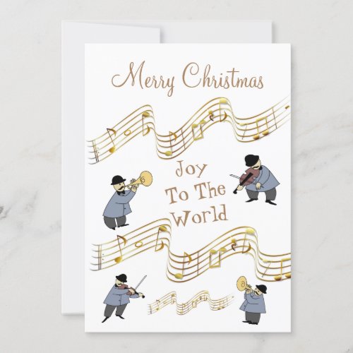 Joy To World Music Notes Instruments Christmas Fun