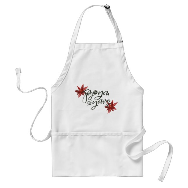 Joy to You and Yours Christmas Adult Apron (Front)