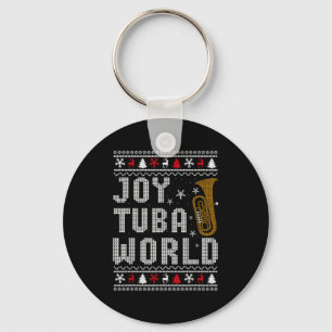 Joy Tuba World Funny Music Lover Ugly Christmas Sw Keychain