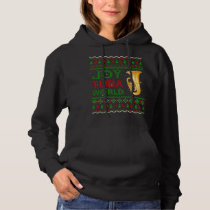 Joy Tuba World Music Lover Xmas Gift Ugly Tuba Chr Hoodie