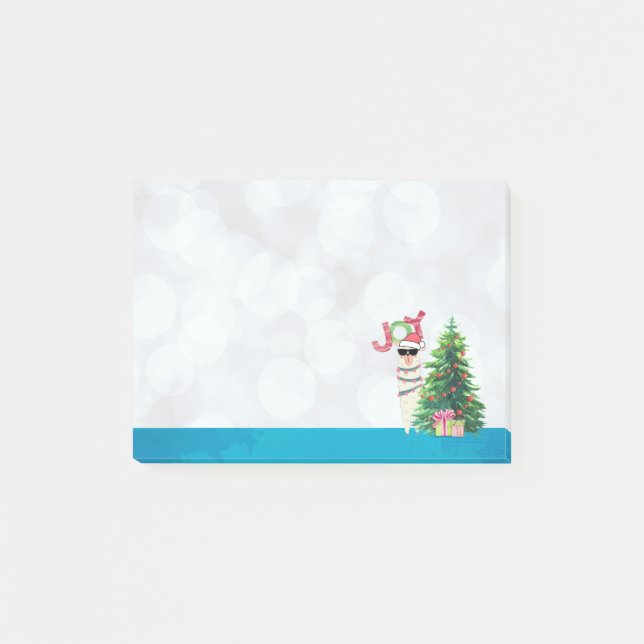 Joy Typography | Christmas Llama Post-it Notes (Front)
