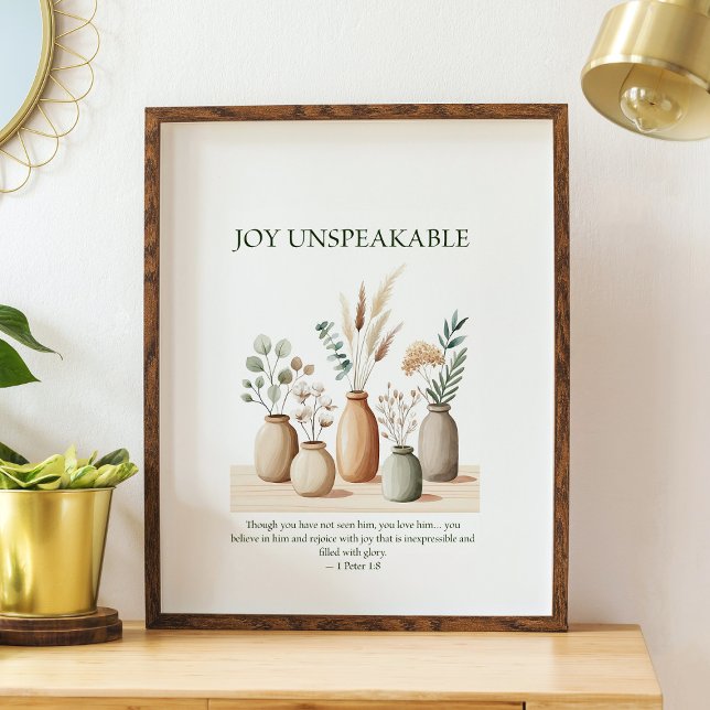 Joy unspeakable, floral Christian wall art  (Creator Uploaded)