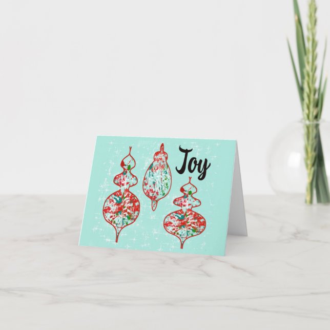 Joy Vintage-Style Holiday Card (Front)
