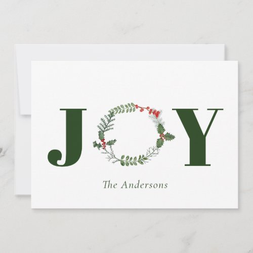 Joy Watercolor Wreath Christmas Holiday