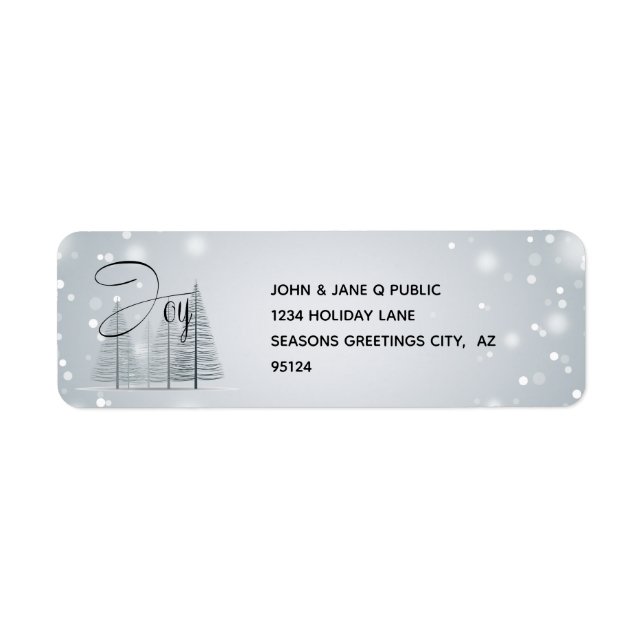 Joy Winter Trees Label (Front)