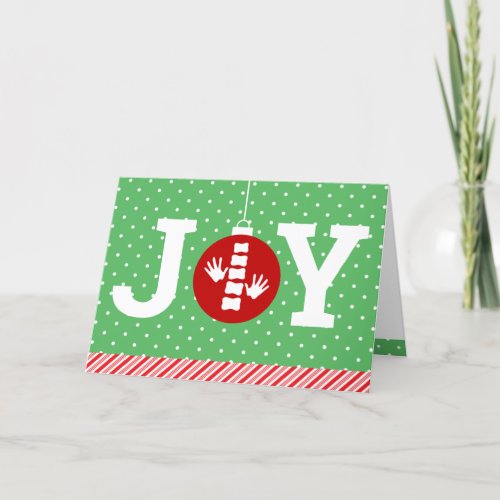 JOY with Polka Dots Chiropractic Christmas Holiday Card