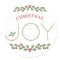 Joy Word Christmas Holly Festive Simple Modern