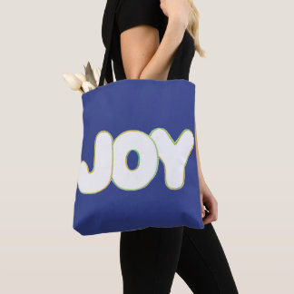 Joy - word in colors, canvas tote bags