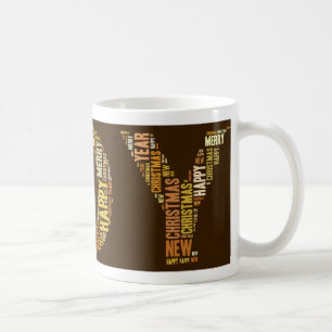 JOY Wordcloud Christmas Coffee Mug