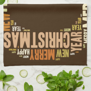 Happy Christmas Poem Kitchen Towels