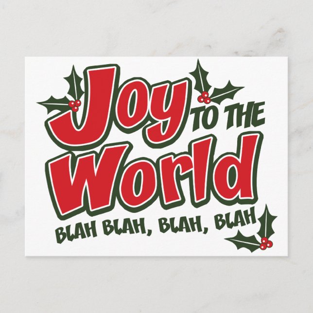 Joy World Blah Blah Postcard (Front)