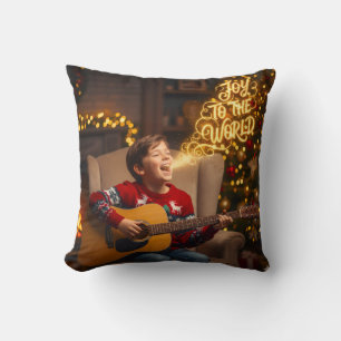 JOY WORLD CHRISTMAS OR ANY HAPPY TIME THEME THROW PILLOW