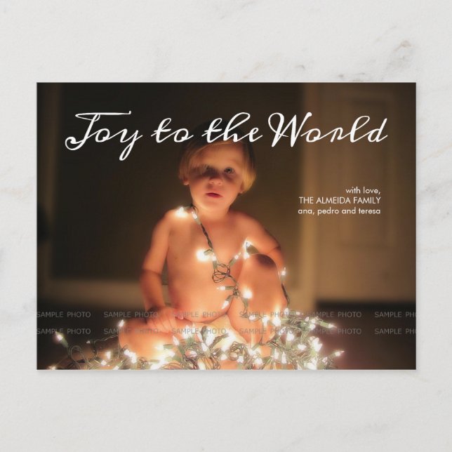 Joy World Holiday Photo Christmas Wishes Family (Front)