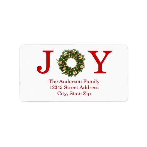 Joy Wreath _ Address Label
