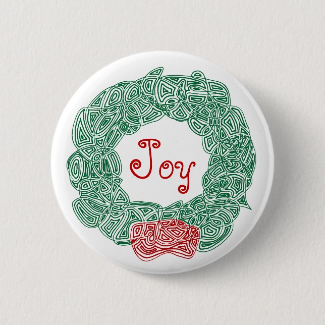 Joy Wreath Button (Front)