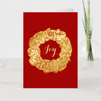 Joy Wreath Foil Greeting Card