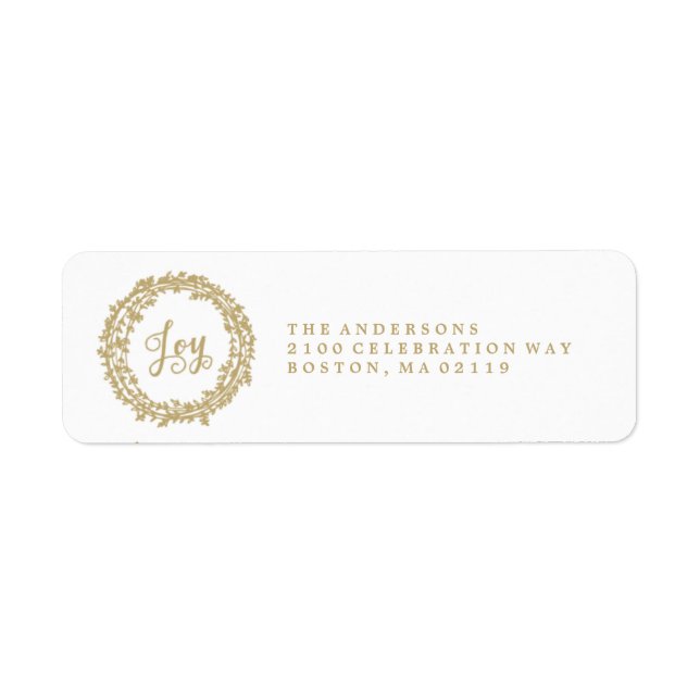 Joy Wreath | Holiday Address Labels (Front)