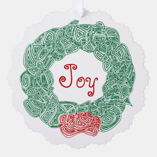 Joy Wreath Ornament Card