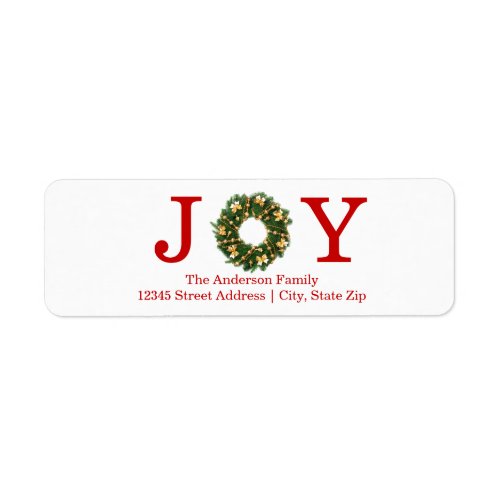 Joy Wreath _ Return Address Label