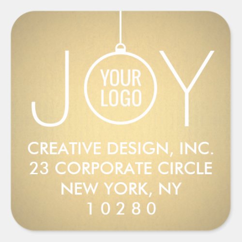 JOY Your Logo Faux Gold Foil Return Address Labels