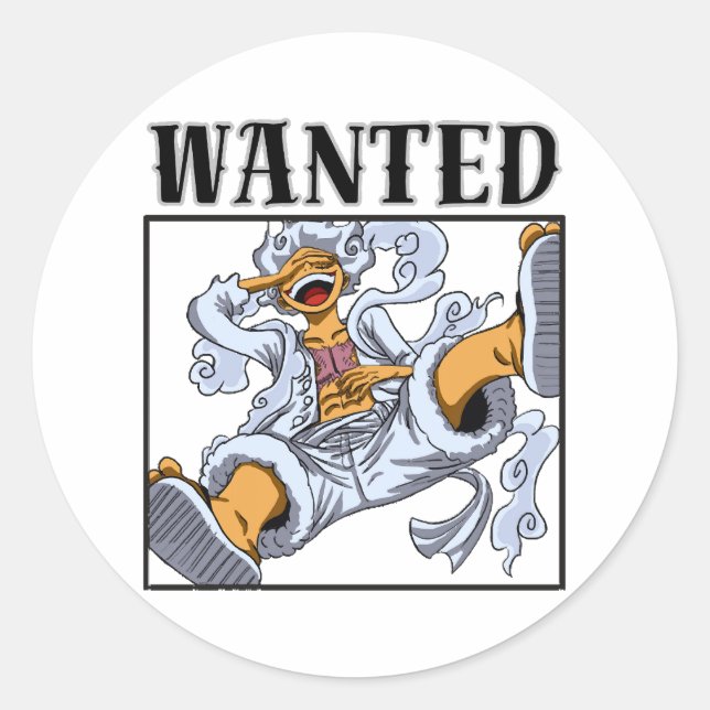 Joyboy luffy classic round sticker (Front)