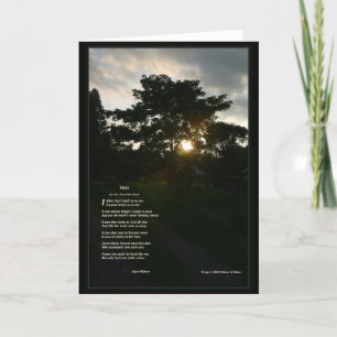 Joyce Kilmer poem Trees 5x7 folded note card