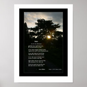 Joyce Kilmer poem "Trees" poster with trees photo