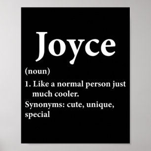 Joyce Name Definition Funny D  Poster