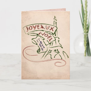 Joyeaux Noël Eiffel Tower Christmas Card