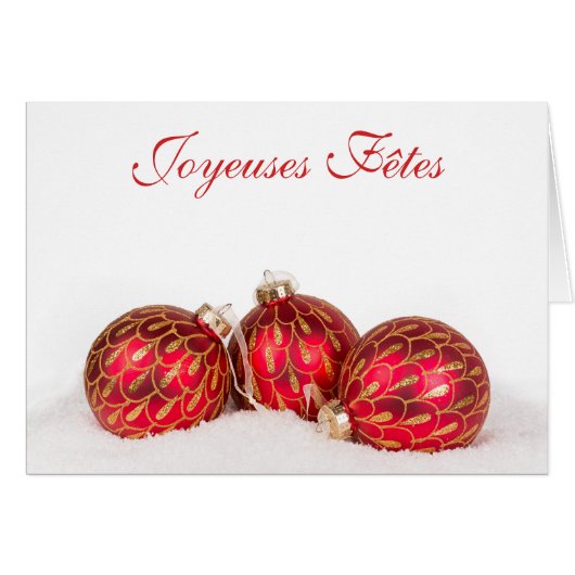 Joyeuses Fêtes Carte (Front Horizontal)