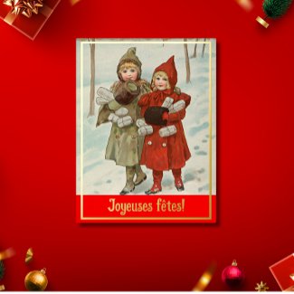  Joyeuses fêtes - vintage little   girls