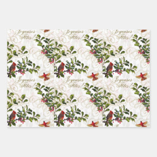 Joyeuses Fetes! Wrapping Paper Sheets
