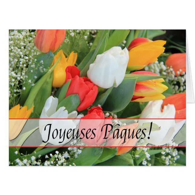Joyeuses Pâques French Happy Easter (Front Horizontal)