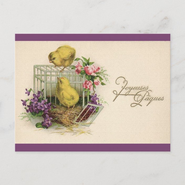 Joyeuses Paques Happy Easter Vintage Holiday Postcard Zazzle Com Joyeuses Paques Happy Easter Vintage Holiday Postcard Zazzle Com