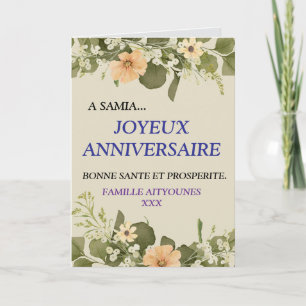 JOYEUX ANNIVERSAIRE  CARD