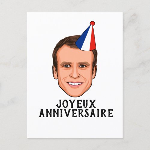 JOYEUX ANNIVERSAIRE Emmanuel Macron Birthday Postcard