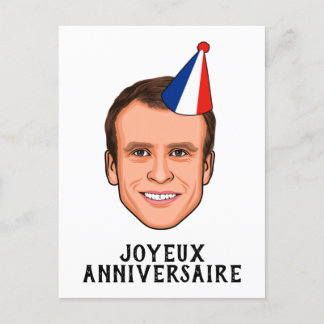 JOYEUX ANNIVERSAIRE Emmanuel Macron Birthday Postcard