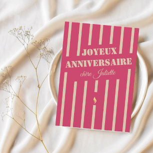 Joyeux anniversaire french birthday greeting card