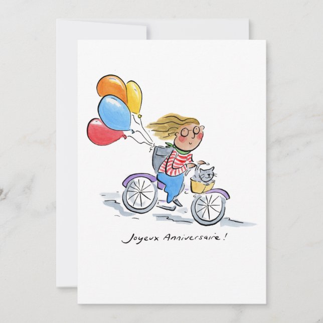 Joyeux Anniversaire Invitation (Front)