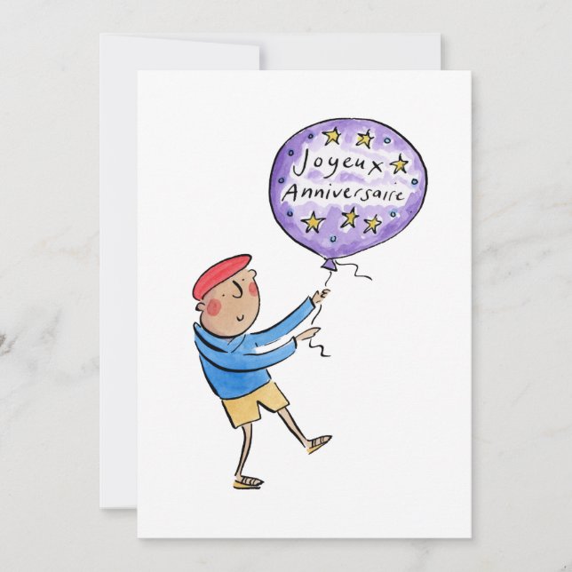 Joyeux Anniversaire Invitation (Front)