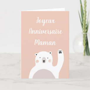 Joyeux Anniversaire Maman Holiday Card
