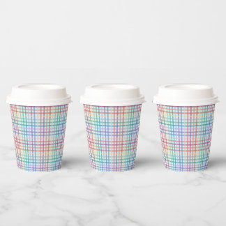 Joyeux Belle Pastel Checkered Paper Cups