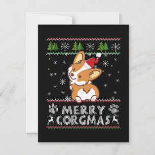 Joyeux Corgmas Noel Corgi Thank You Card