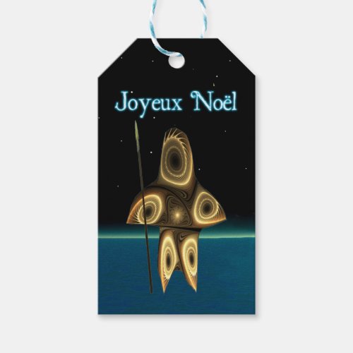 Joyeux Joyeux Noёl _ Fractal Inuit Hunter Gift Tags