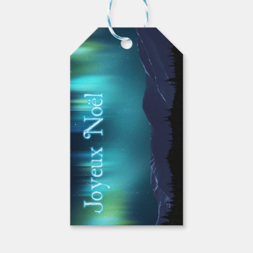 Joyeux Noёl _ Aurora Borealis Gift Tags