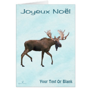 Joyeux Noёl - Bull Moose On Snow Cards