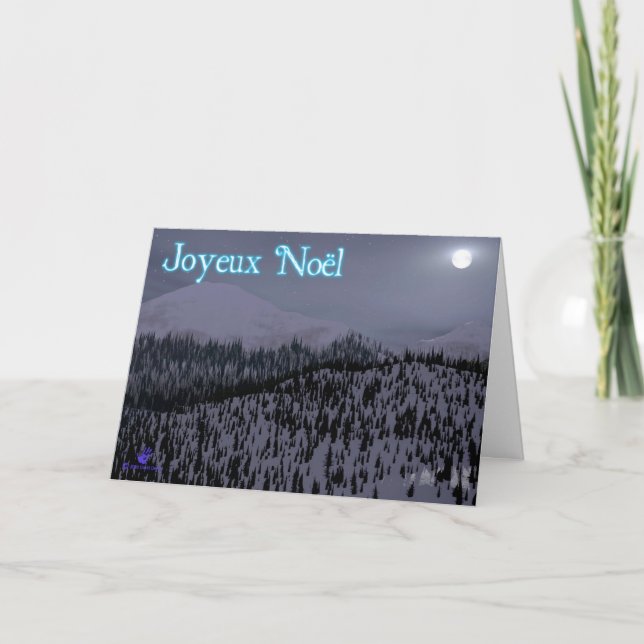 Joyeux Noёl - Cold Night In Idaho Holiday Card (Front)