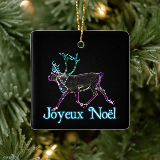 Joyeux Noёl - Electric Caribou Ceramic Ornament (Tree)